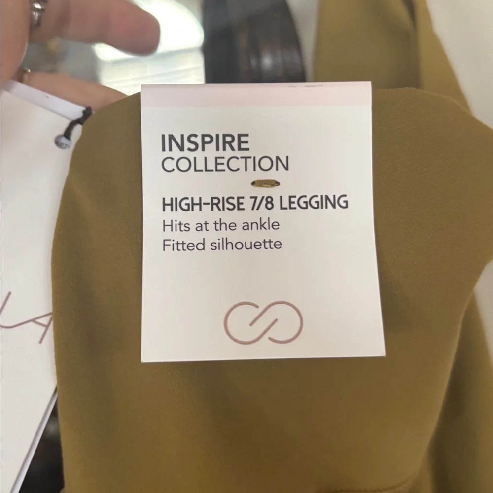 Brand New CALIA Inspire Crochet High-Rise 7/8 Leggings Fitted Tight Olive Bronze - Picture 12 of 16